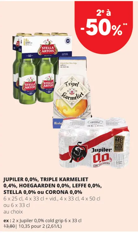 Offre: Bières sans alcool ou spéciales au choix