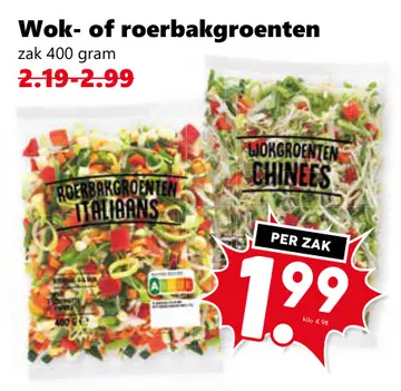 Aanbieding: Wok- of roerbakgroenten