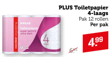 Aanbieding: PLUS Toiletpapier 4-laags