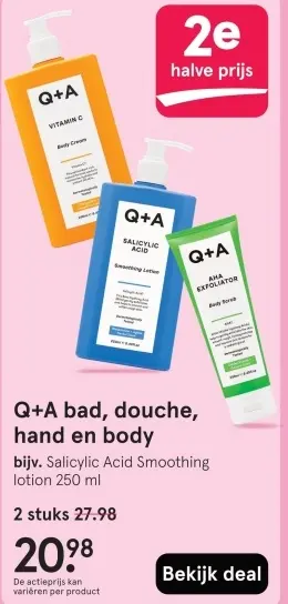 Aanbieding: Q+A bad, douche, hand en body