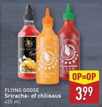 Aanbieding: Sriracha- of chilisaus