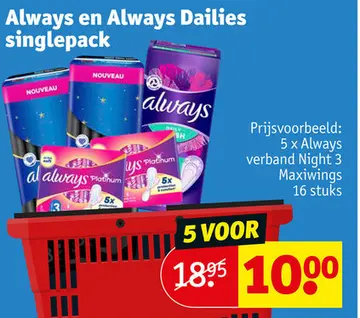 Aanbieding: Always en Always Dailies singlepack