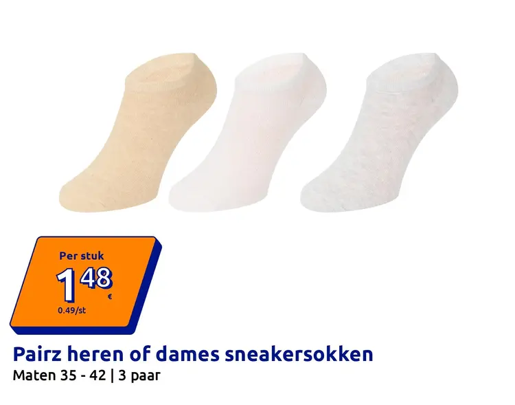 Promotie: Pairz heren of dames sneakersokken