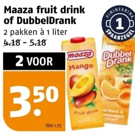 Aanbieding: Maaza fruit drink of DubbelDrank