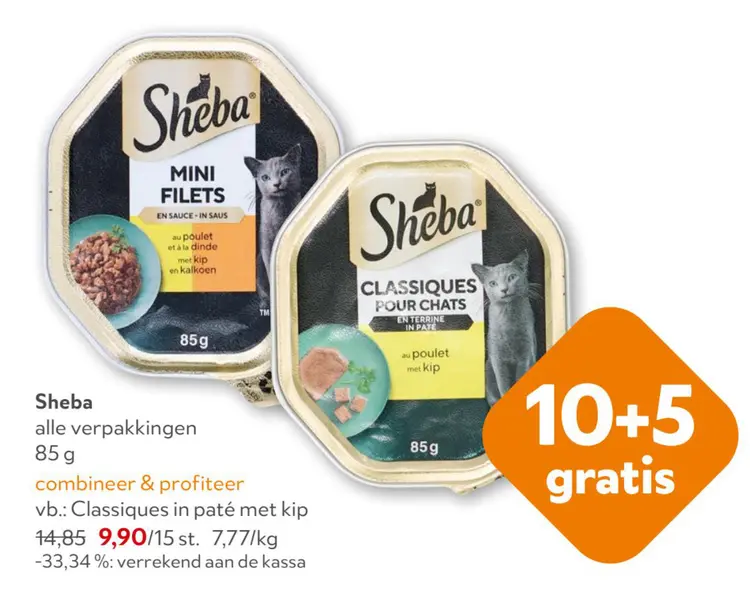 Promotie: Sheba Mini Filets / Classiques Pour Chats