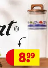 Aanbieding: Voorraad pot met houten deksel