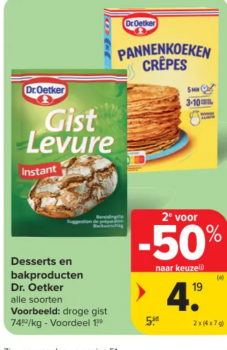 Promotie: Desserts en bakproducten