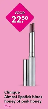 Aanbieding: Clinique Almost lipstick black honey of pink 