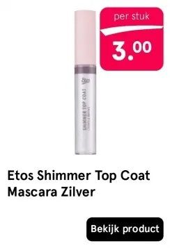 Aanbieding: Shimmer Top Coat Mascara Zilver