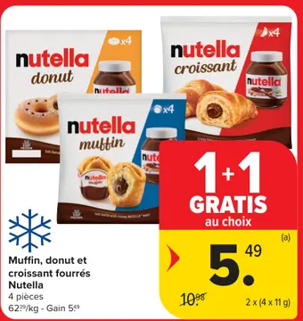 Offre: Muffin, donut et croissant fourrés