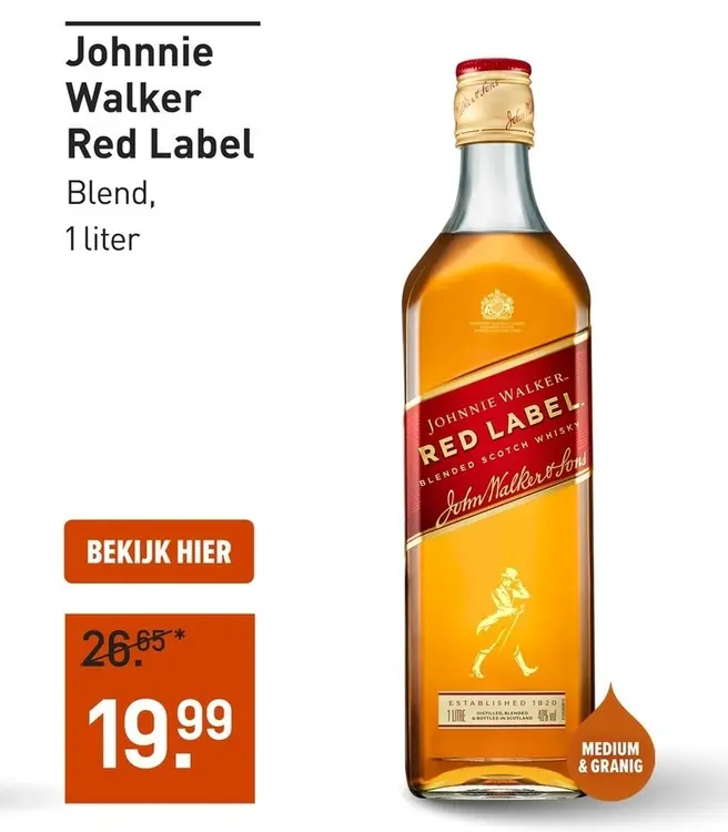 Aanbieding: Johnnie Walker Red Label
