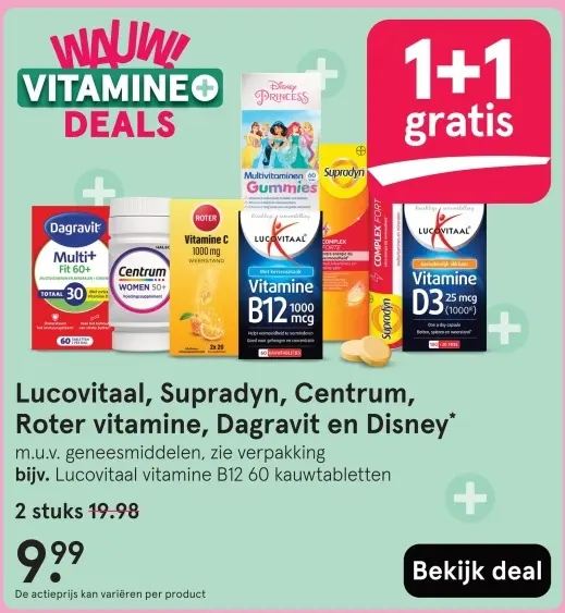 Aanbieding: Lucovitaal, Supradyn, Centrum, Roter vitamine
