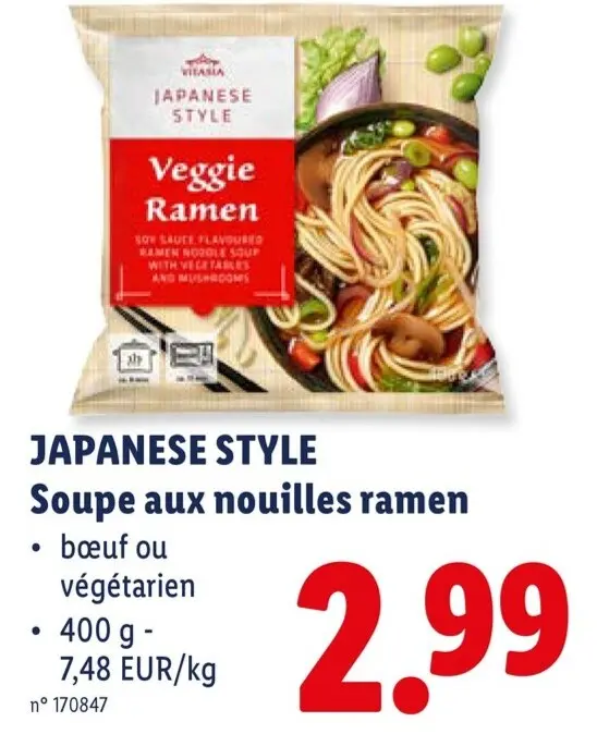 Offre: Soupe aux nouilles ramen