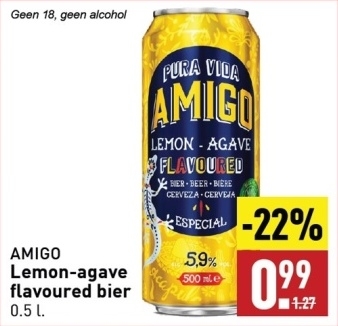 Aanbieding: AMIGO Lemon - agave flavoured bier
