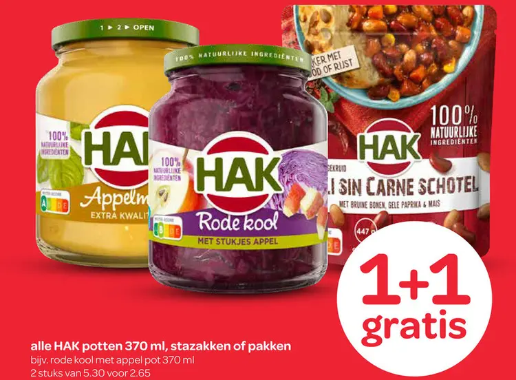 Aanbieding: HAK potten, stazakken of pakken