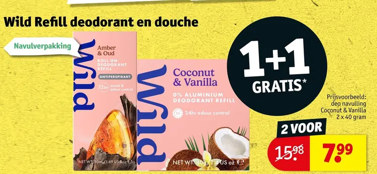 Aanbieding: Wild Refill deodorant en douche
