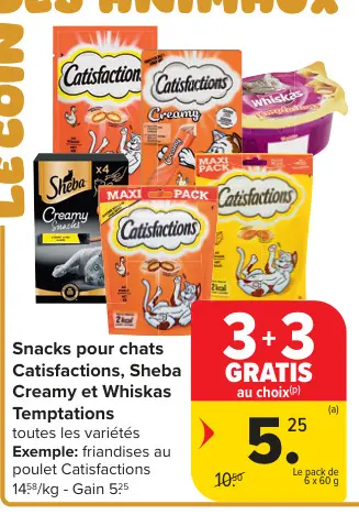 Offre: Snacks pour chats
