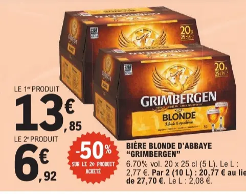 Offre: Bière blonde d'abbaye