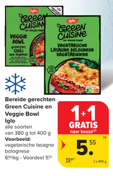 Aanbieding: Bereide gerechten Green Cuisine en Veggie Bow