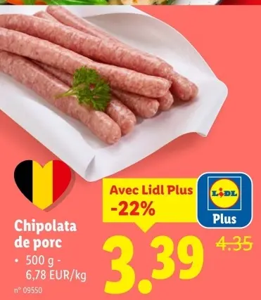 Offre: Chipolata de porc