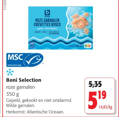 Promotie: roze garnalen