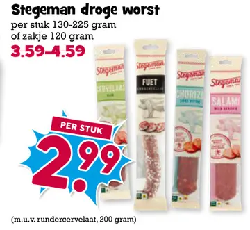 Aanbieding: Stegeman droge worst