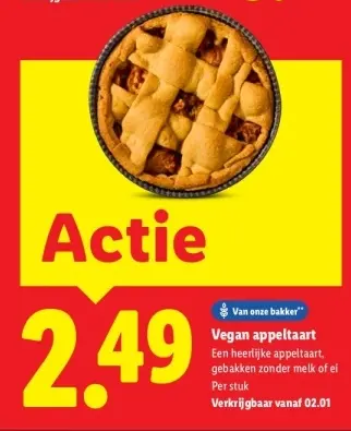 Aanbieding: Vegan appeltaart