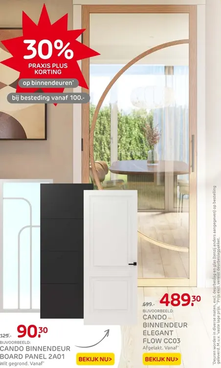 Aanbieding: Binnendeur Board panel of Elegant Flow