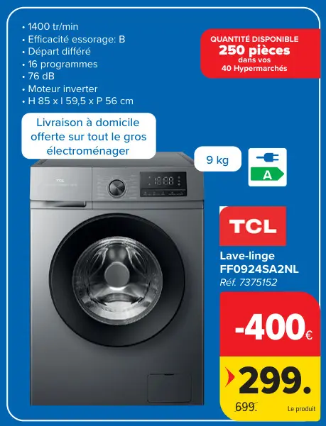 Offre: Lave-linge FF0924SA2NL