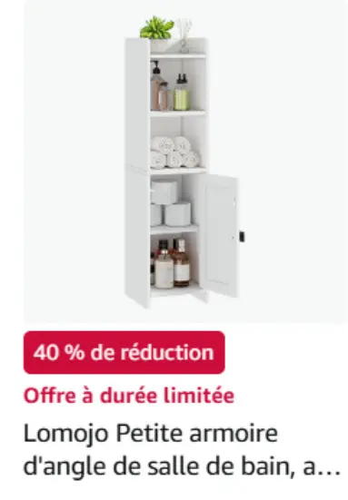 Offre: Petite armoire d'angle de salle de bain