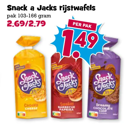 Aanbieding: Snack a Jacks rijstwafels