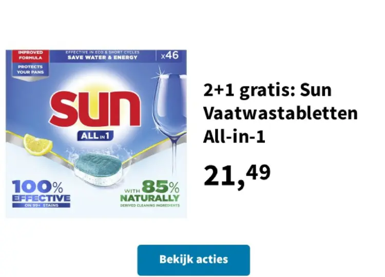Promotie: Sun Vaatwastabletten All-in-1