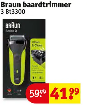 Aanbieding: Braun baardtrimmer 3 Bt3300