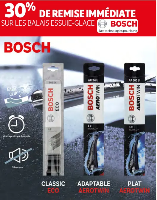 Promotie: Balais essuie-glace