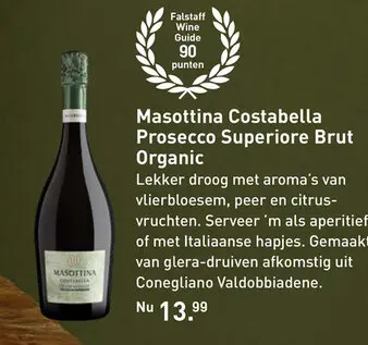Aanbieding: Masottina Costabella Prosecco Superiore Brut 