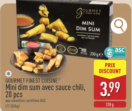 Offre: Mini dim sum avec sauce chili