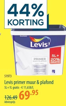 Aanbieding: Levis primer muur & plafond