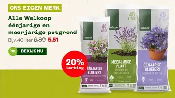 Aanbieding: Alle Welkoop éénjarige en meerjarige potgrond