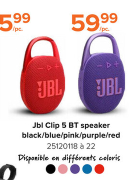 Offre: Jbl Clip 5 BT speaker