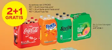 Aanbieding: Coca-Cola, Sprite, Fanta, Fuze Tea
