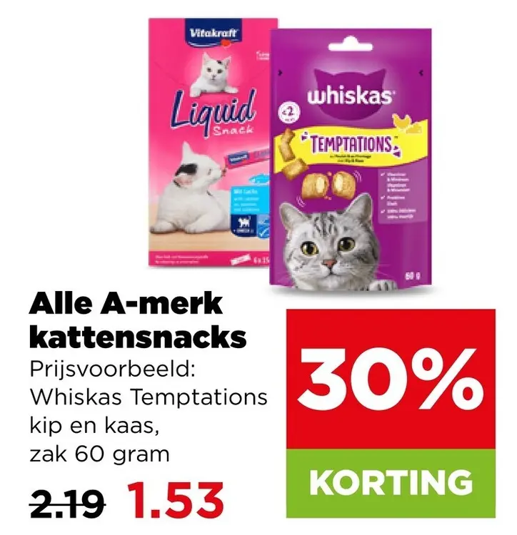 Aanbieding: Alle A-merk kattensnacks