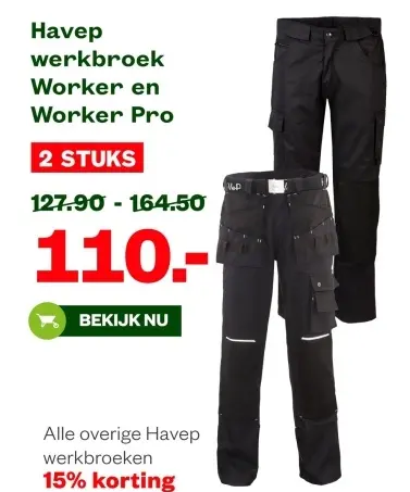 Aanbieding: Havep werkbroek Worker en Worker Pro