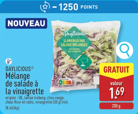 Offre: Mélange de salade à la vinaigrette
