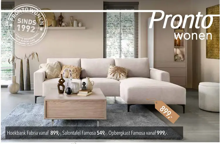 Aanbieding: Hoekbank Fabria