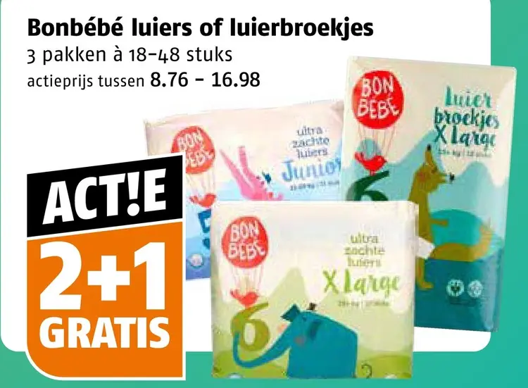 Aanbieding: luiers of luierbroekjes