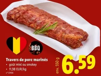 Offre: Travers de porc marinés