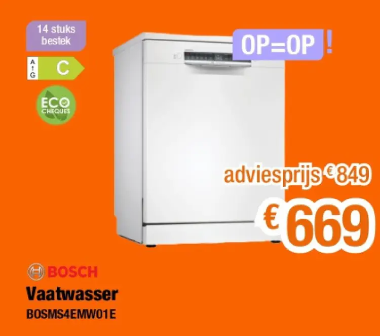 Promotie: Vaatwasser