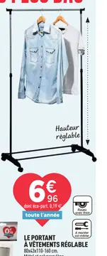 Offre: Le portant à vêtements réglable