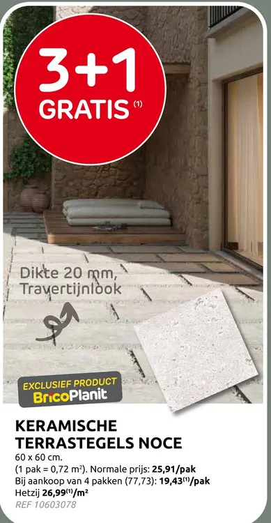 Promotie: Keramische terrastegels noce
