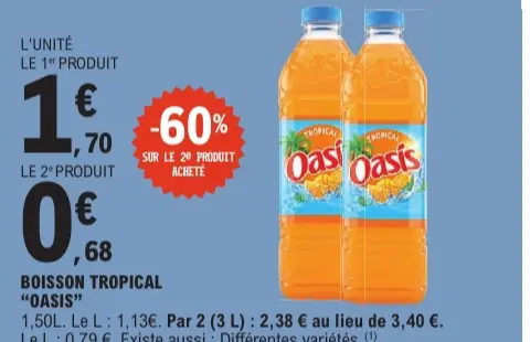 Offre: Boisson tropical
